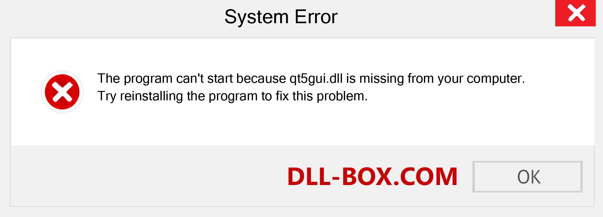  qt5gui.dll file is missing?. Download for Windows 7, 8, 10 - Fix  qt5gui dll Missing Error on Windows, photos, images
